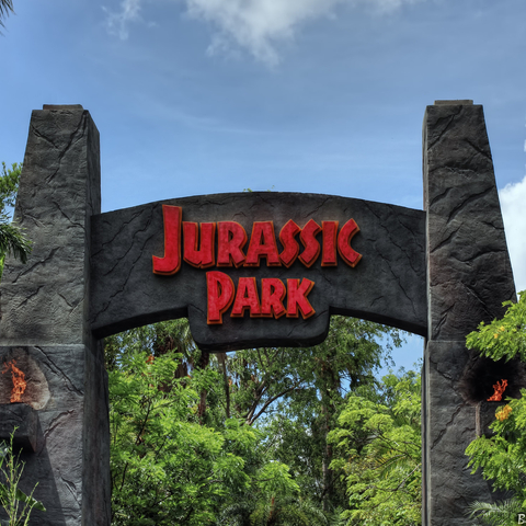Jurassic Park sign