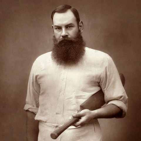 The famously burly W.G. Grace was one of Britain's most famous cricket players who stood out from the crowd with both his imposing career and his imposing facial hair.