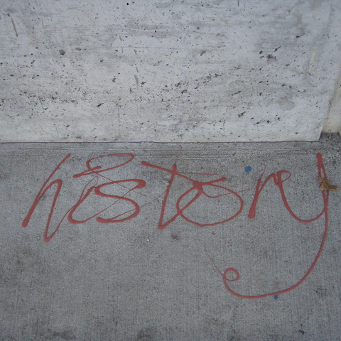 the word History in script