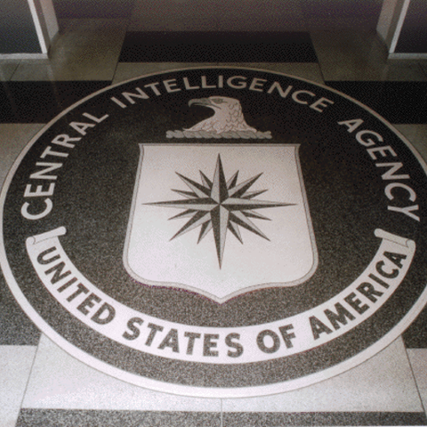 The floor seal of the Central Intelligence Agency 
