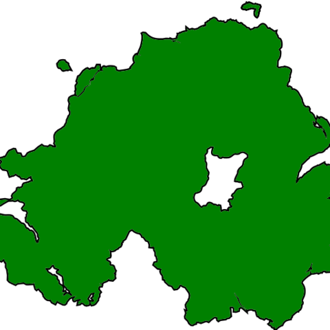 A map of northern Ireland 