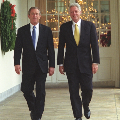 President Clinton and President-Elect Bush in December 2000.
