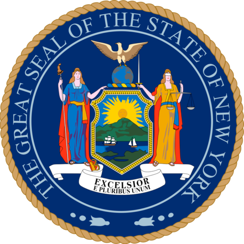 Seal of New York State.