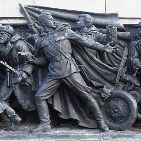 the monument of the Soviet army in Sofia, completed in 1954