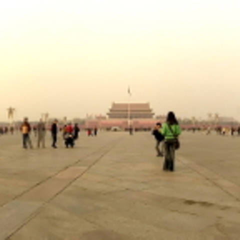 180-degree view of Tiananmen Square in 2004 (Photo by Saad Akhtar)