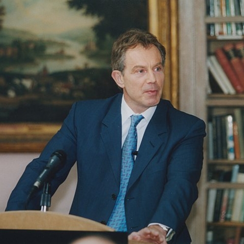 British Prime Minister Tony Blair, pictured in 2002