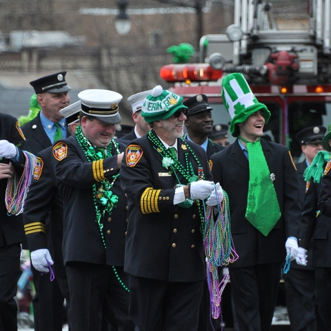 2013 St. Patrick's Day parade in Wappingers Falls, New York.
