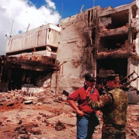 Aftermath of the al-Qaida bombing at the U.S. Embassy in Tanzania in 1998.