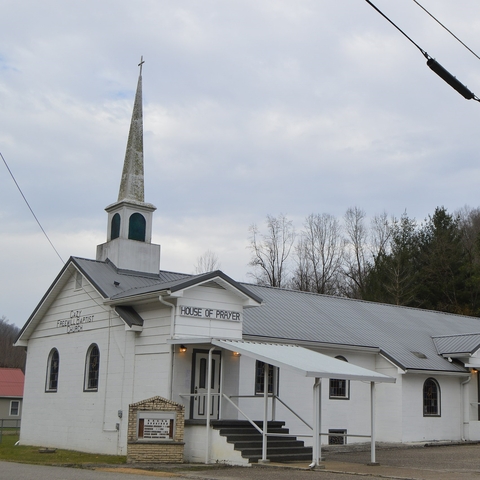 Cazy Freewill Baptist Church in West Virginia, USA.