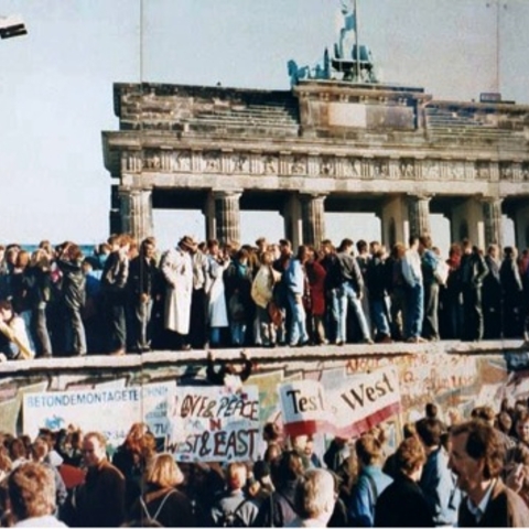 Berlin Wall at the Brandenburg Gate, November 1989
