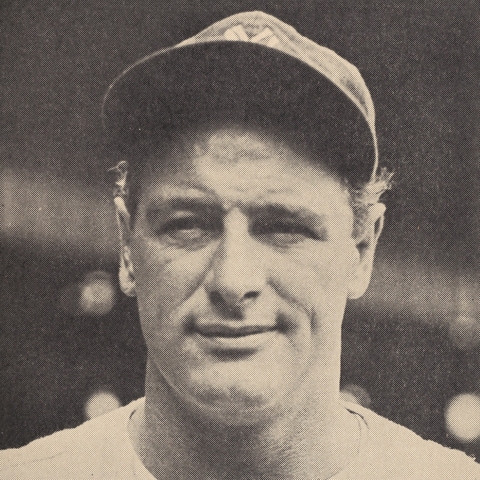 Image of Lou Gehrig from a Sports Exchange All-Stars trade card.