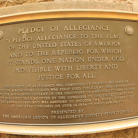 Pledge of Allegiance plaque