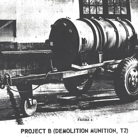 Image of T2 Atomic Demolition Munition from the 1950s.