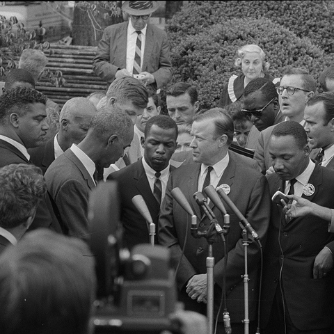 Dr. Martin Luther King, Jr. and other civil rights leaders in 1963.