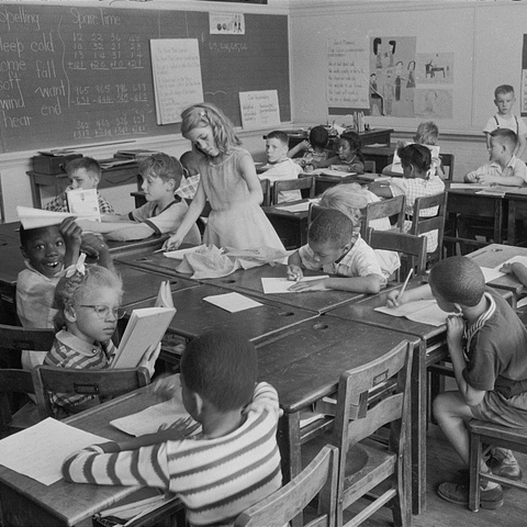 Integrated classroom in 1955.