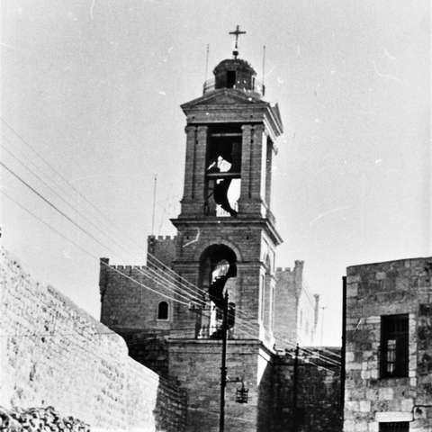 A 1963 photo of the Church of Nativity in Bethlehem.