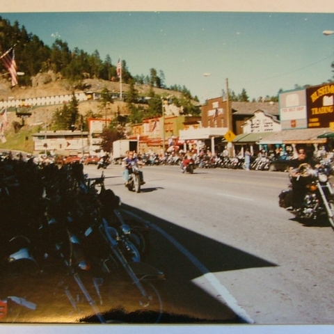 A view of the 1996 Sturgis Motorcycle Rally.
