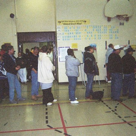 November 2004. Cleveland voting station for 2004 Presidential election.