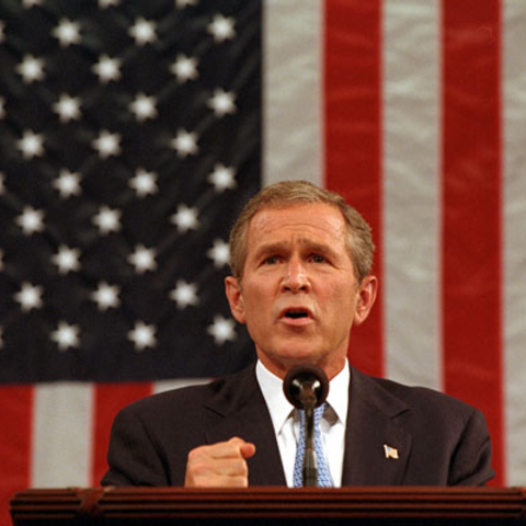 In an address to a joint-session of the US Congress on September 20, 2001, US President George W. Bush demanded that the Taliban deliver Osama bin Laden and destroy bases of al-Qaeda.