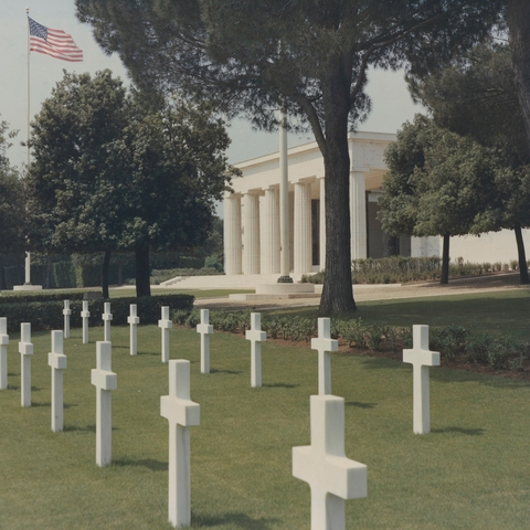 The military cemetery for U.S. personnel killed during World War II in Nettuno, Italy.