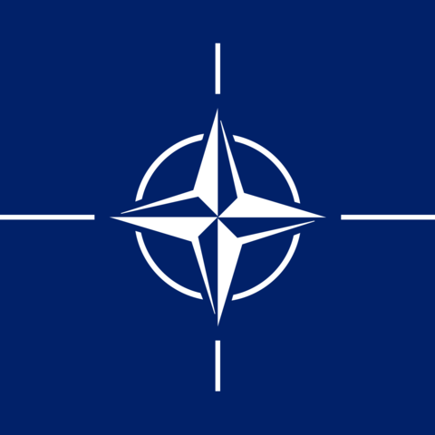 The flag of the North Atlantic Treaty Organization (NATO). 