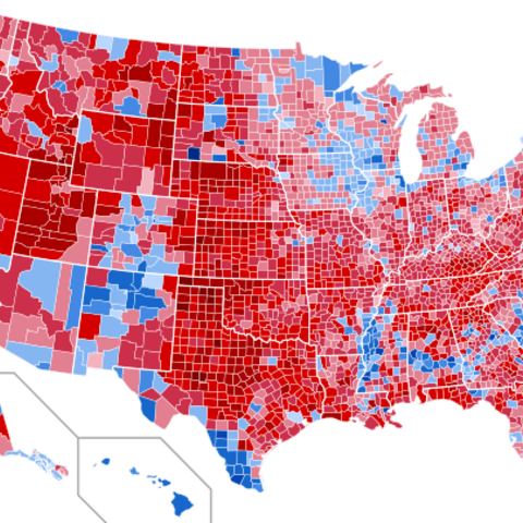 2012 United States presidential election results map by county.svg