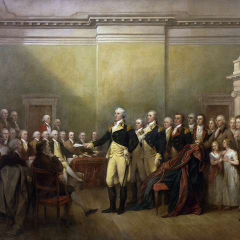 General George Washington Resigning his Commission.