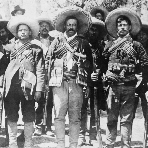 Pancho Villa and followers.