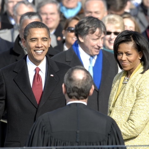 Barack Obama was inaugurated at the United States Capitol on January 20, 2009.