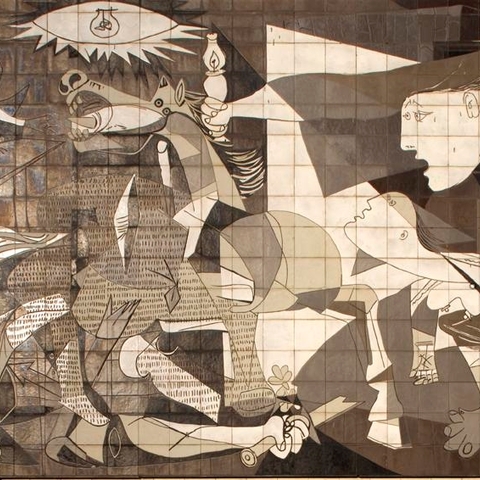 Mural in Guernica based on the Picasso painting. 