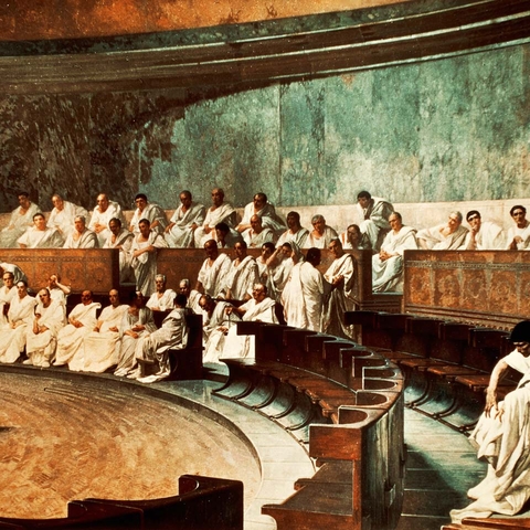 Cicero denounces Catiline painting 1888