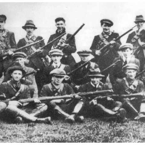 The 3rd Tipperary Brigade of the Old IRA, pictured during the early 1920s.