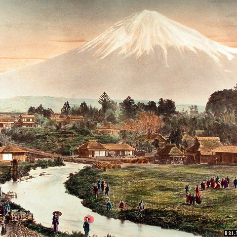 Mount Fuji from Omiya by Kusakabe Kimbei c. 1890