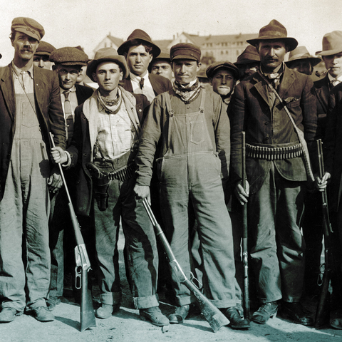 Armed United Mine Workers of America strikers, Ludlow 1914, Public Domain