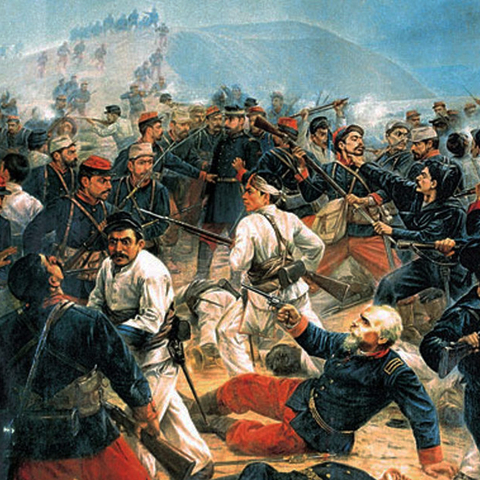 soldiers fighting a battle