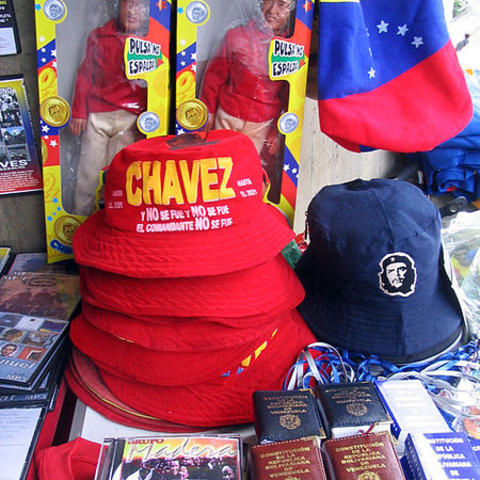 President Hugo Chávez memorabilia.