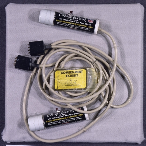 Chapstick tubes outfitted with small microphones used during the Watergate burglary and discovered in a White House safe.