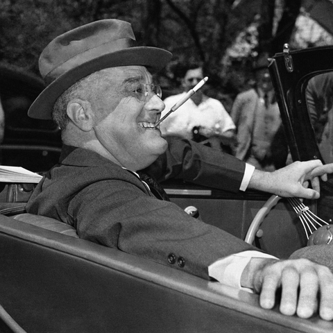 A photograph of President Franklin D. Roosevelt.