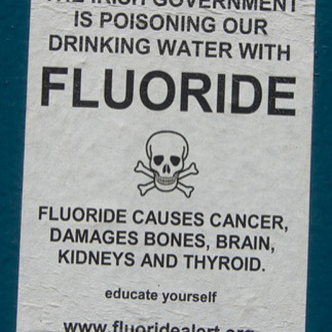 A flyer protesting adding fluoride to the Irish water supply.