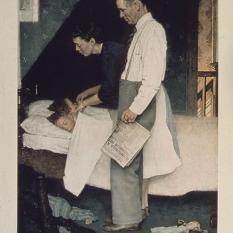 Norman Rockwell’s 1943 depiction of freedom from fear.