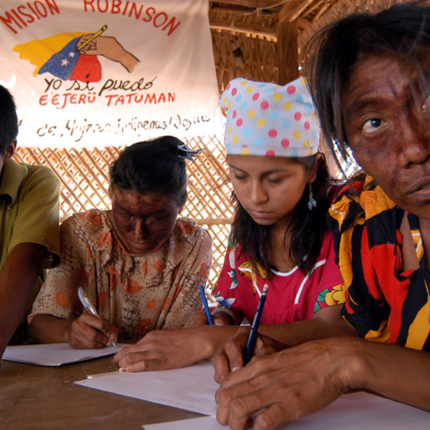 A social mission class in northern Venezuela.