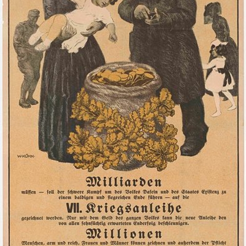 A 1917 Austrian poster urging contributions to the war loan.