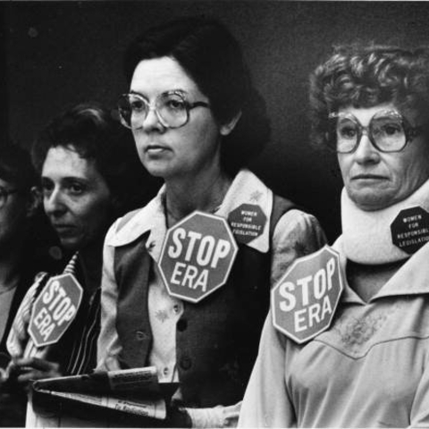 Women opposed to the Equal Rights Amendment in Florida’s Senate chamber in 1979.