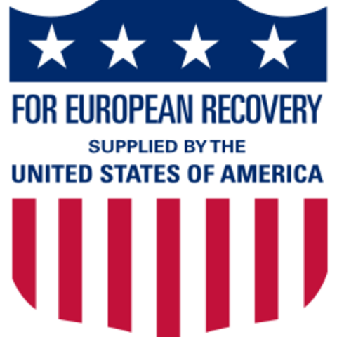 Marshall Plan aid package label.