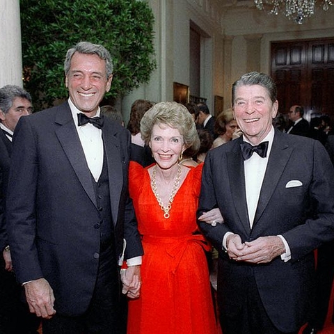 Rock Hudson, Nancy Reagan, and President Ronald Reagan.