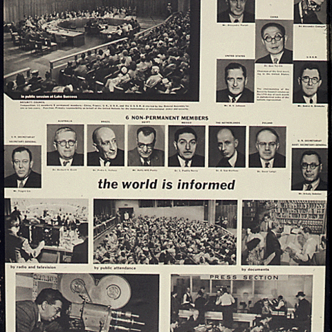  1945 UN poster about the makeup of the Security Council.