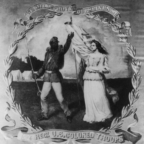 A banner for the U.S. Colored Troops.