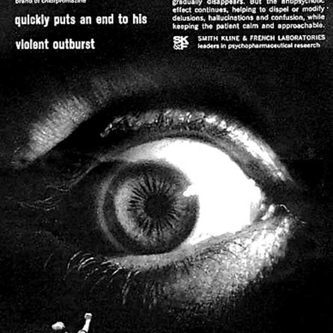 A 1962 advertisement for Thorazine, an antipsychotic and tranquilizer.