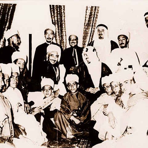 King Ibn Saud of Saudi Arabia and Imam Ahmad of Yemen (c. 1955).
