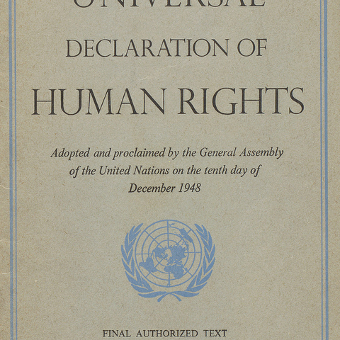 The text of the Universal Declaration of Human Rights.